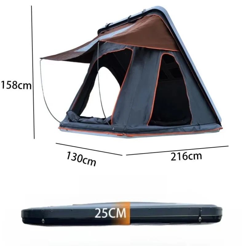 2-3 Person Four-season ABS Hardshell Aluminum Telescopic Ladder Waterproof Car Roof Top Tent for Camping Sale